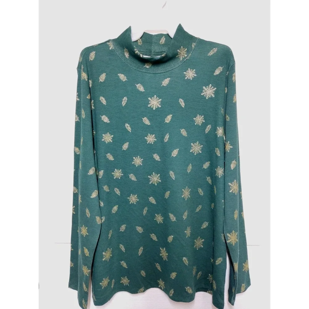Karen Scott Women's XX Large‎ Essential Table Holiday Christmas Season Shirt
